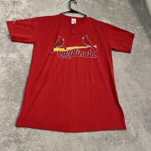 St. Louis Cardinals Shirt Mens Large Red MLB Baseball Majestic Tee Short Sleeve